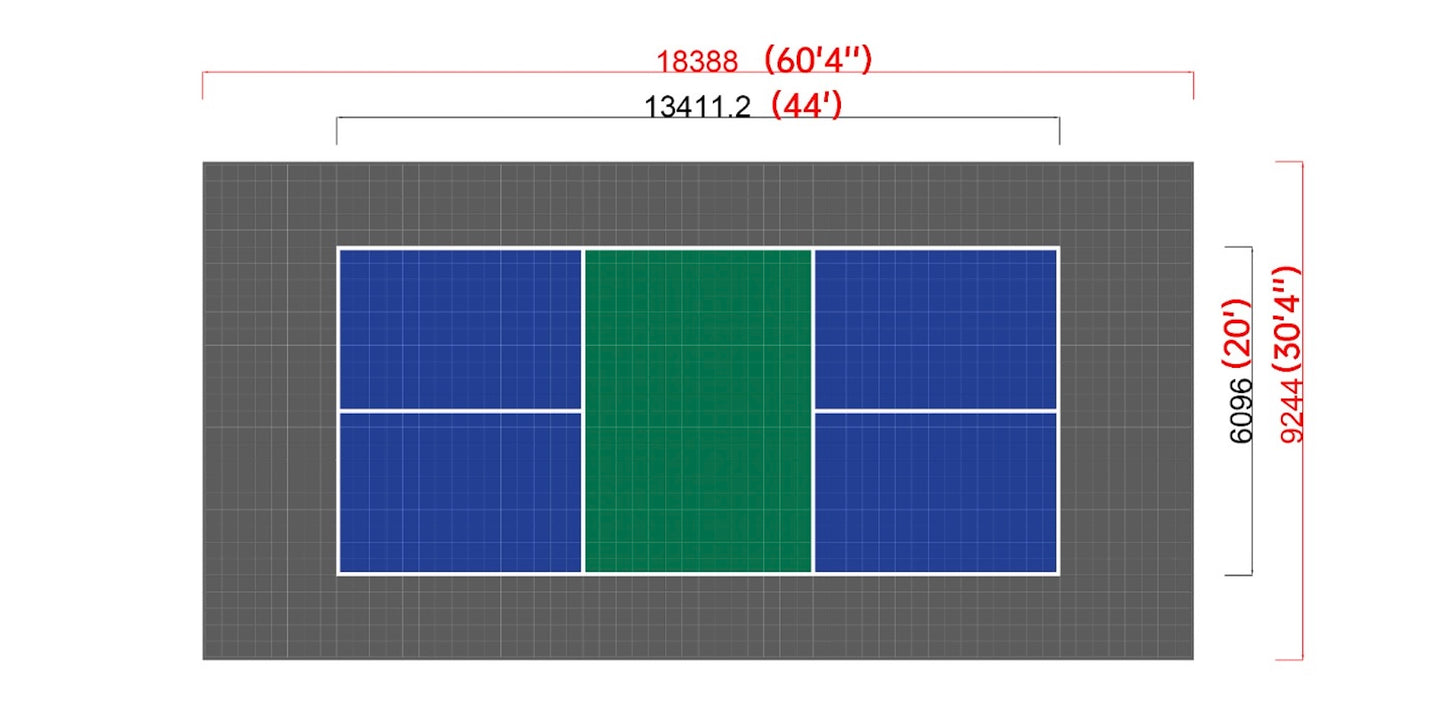 60' x 30' Pickleball Court - Modulux
