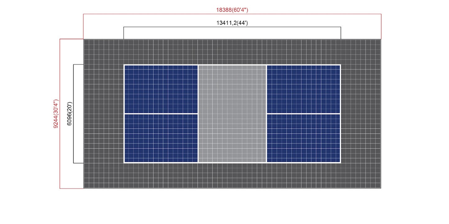 60' x 30' Pickleball Court - Modulux