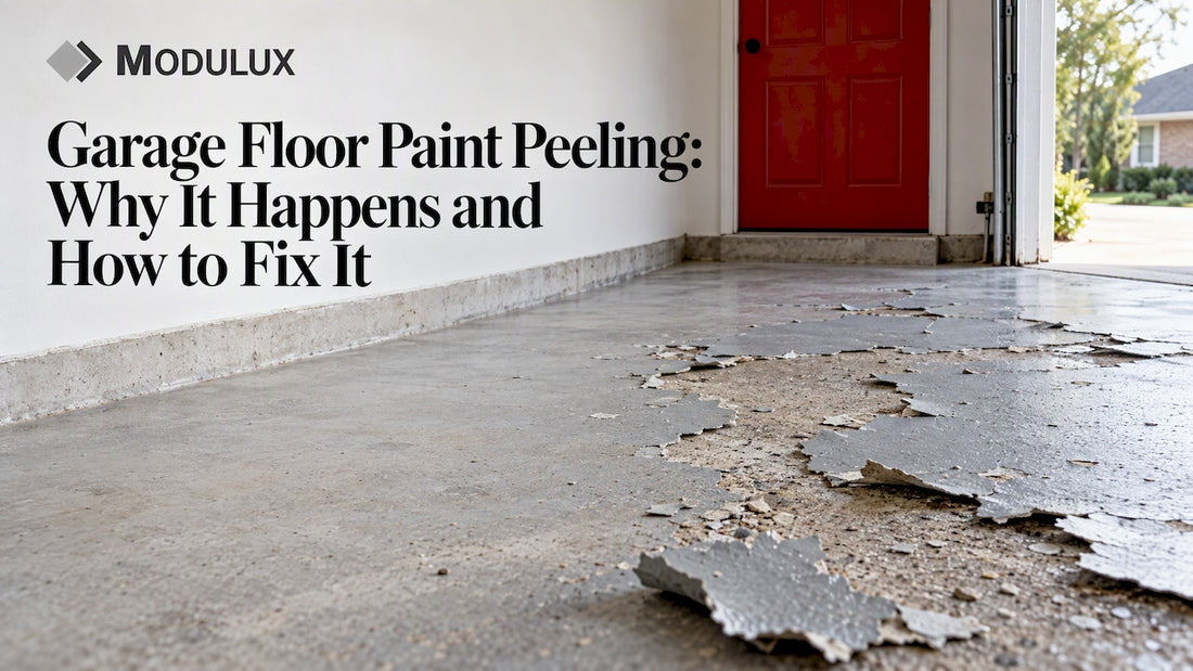 Peeling garage floor paint on concrete