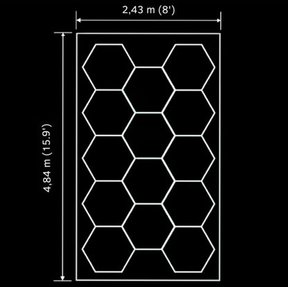 LED HEXAGONALE 16' X 8'